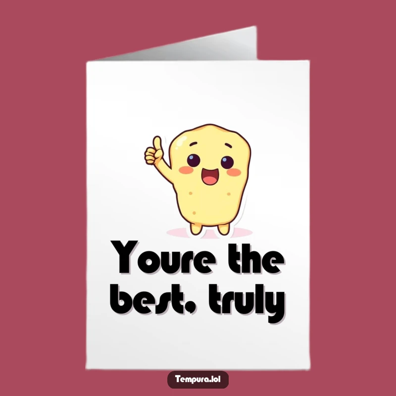 Free Printable Thank You Card: Tempura Says Thanks - Funny Appreciation Download