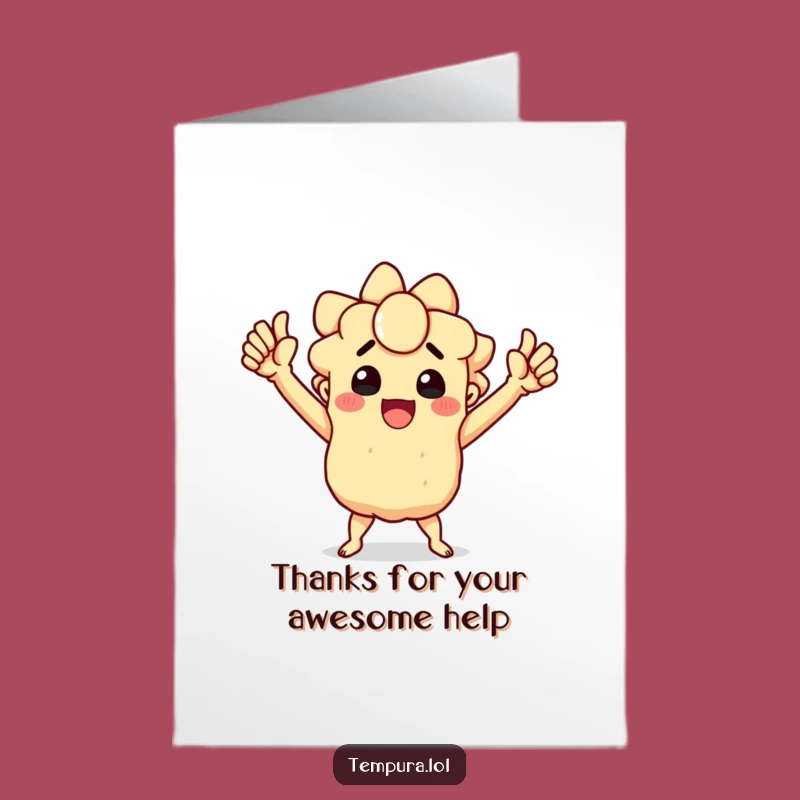 Free Printable Thank You Card: Triumphant Tempura Funny Thanks Downloadable Gift