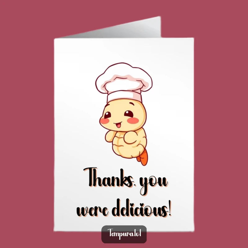 Thank You Chef Shrimp Card Free Printable: Hilarious Tempura Gratitude DIY Gift