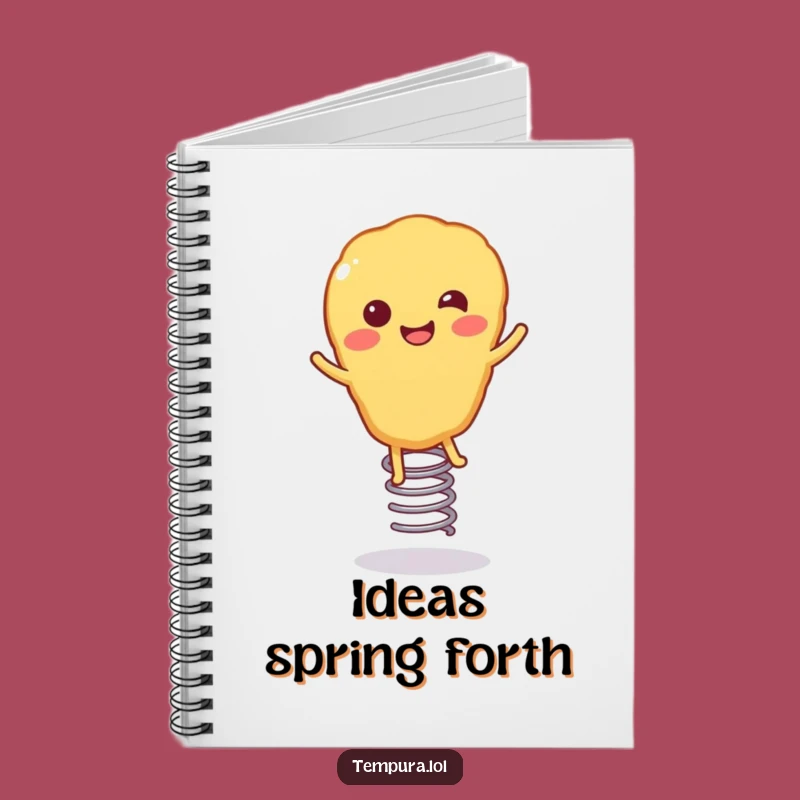 Funny Bouncing Tempura Notebook: Happy Character Journal, Energetic & Inspiring Funny Gift