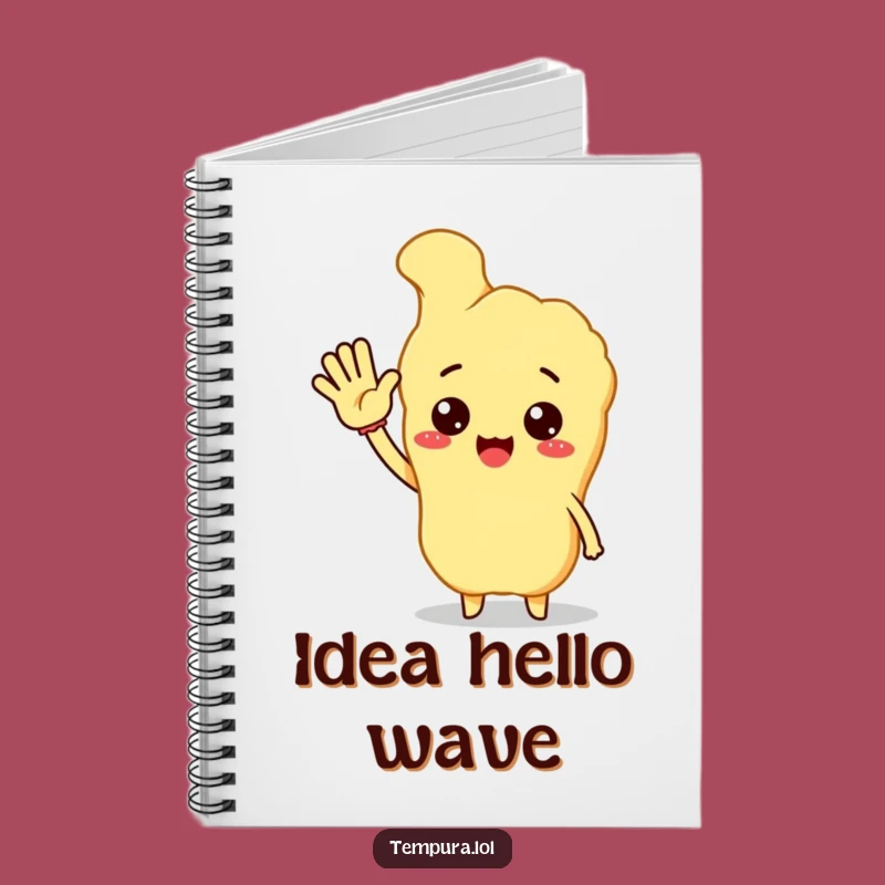 Funny Hello Tempura Notebook - Jot Down Greetings with a Smile