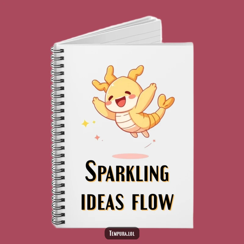 Funny Tempura Shrimp Notebook - Jot Down Ideas with Sparkle