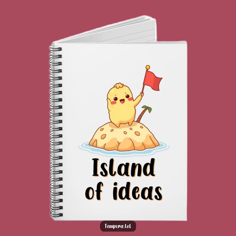 Funny Tempura Island Flag Notebook: Lined Journal for Adventures
