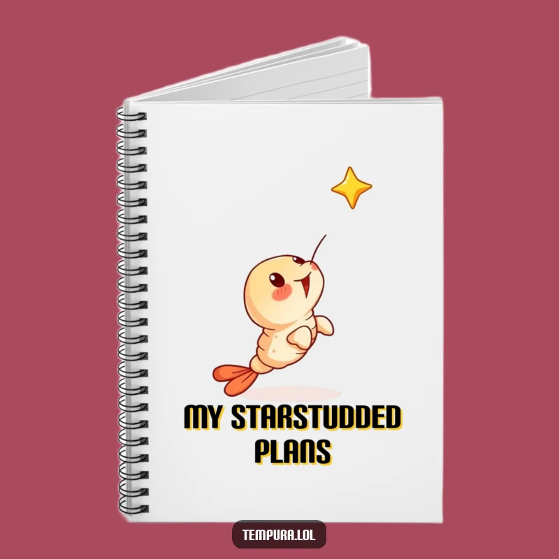 Funny Surprised Tempura Shrimp Notebook - Jot Down Wishes, an Excellent Funny Gift