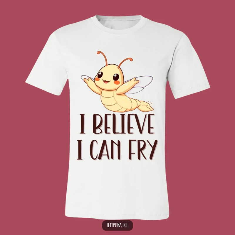 Funny Flying Tempura Shrimp T-Shirt: Ambitious Crustacean Comedy, Great Gift