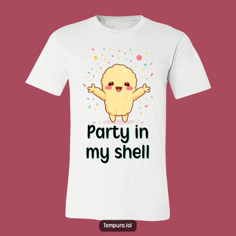 Funny Kawaii Tempura Confetti T-Shirt: Embrace the Party Shrimp Design