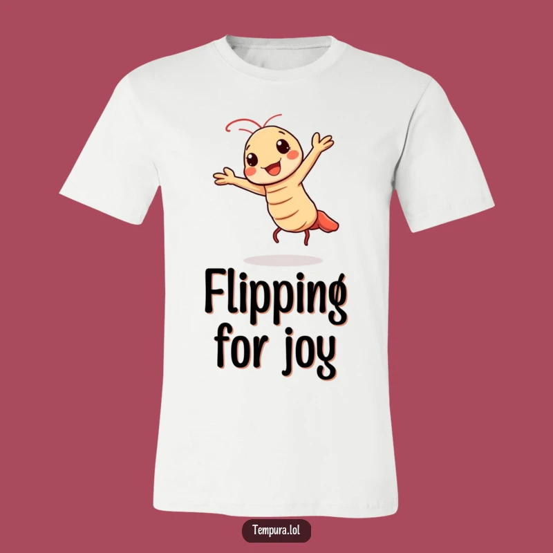 Funny Kawaii Tempura Dance T-Shirt: Energetic Shrimp Design for Fun Lovers