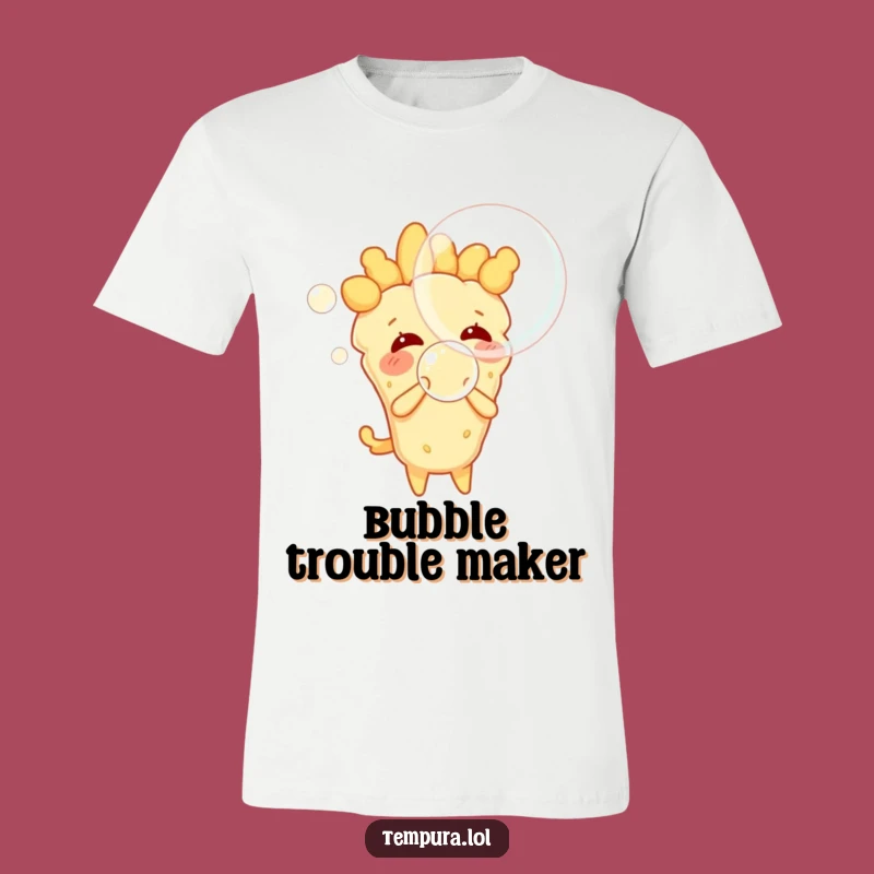 Funny Tempura Bubble Blowing T-Shirt - Wearable Whimsy for a Laugh