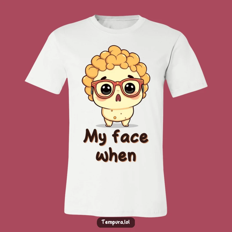 Funny Tempura Surprise T-Shirt - Silly Glasses, Big Laughs Guaranteed