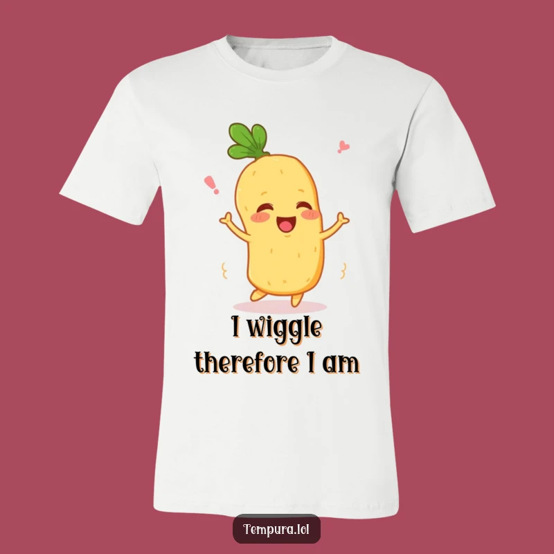 Funny Wiggling Veggie T-Shirt: Happy Tempura Action, Perfect Funny Gift