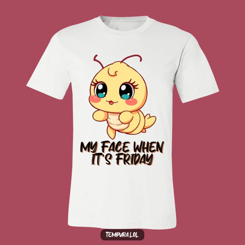 Funny Excited Shrimp T-Shirt: Wide-Eyed Wonder, Hilarious Foodie Gift