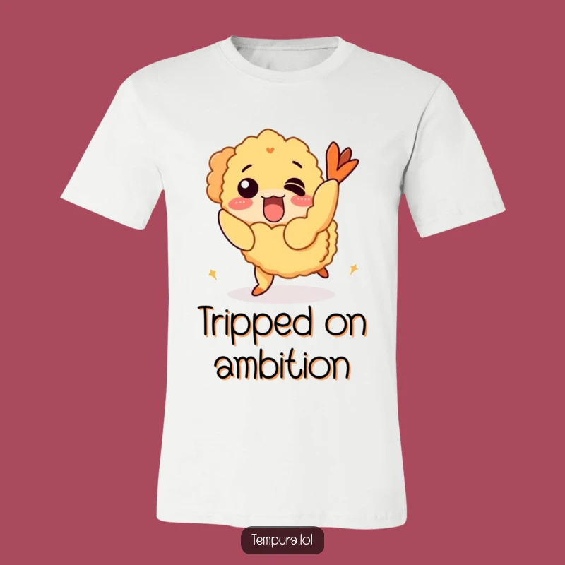 Funny Tripping Tempura Shrimp T-Shirt: Embrace the Delicious Disaster