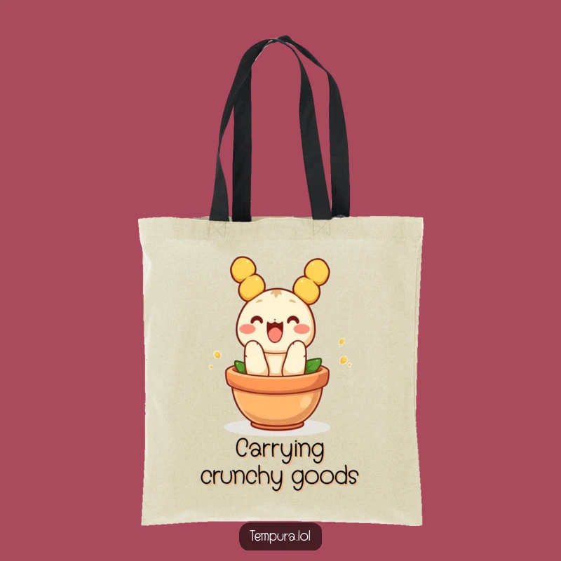 Funny Jumping Tempura Tote Bag: Carry Your Foodie Pride