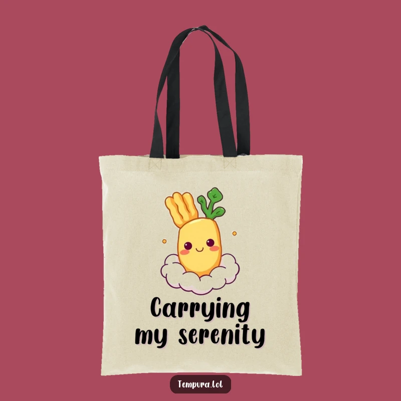 Funny Floating Tempura Veggie Tote Bag: Carry Your Zen