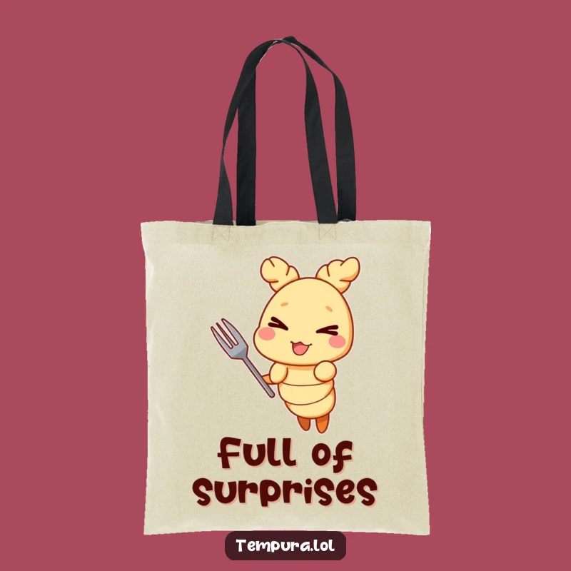 Funny Tempura Shrimp Mischief Tote Bag: Carry Your Humor in Style