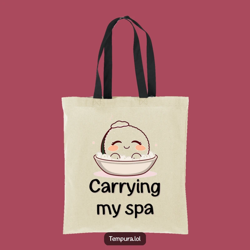Funny Sushi Bath Tote Bag: Carry Your Relaxation Mode