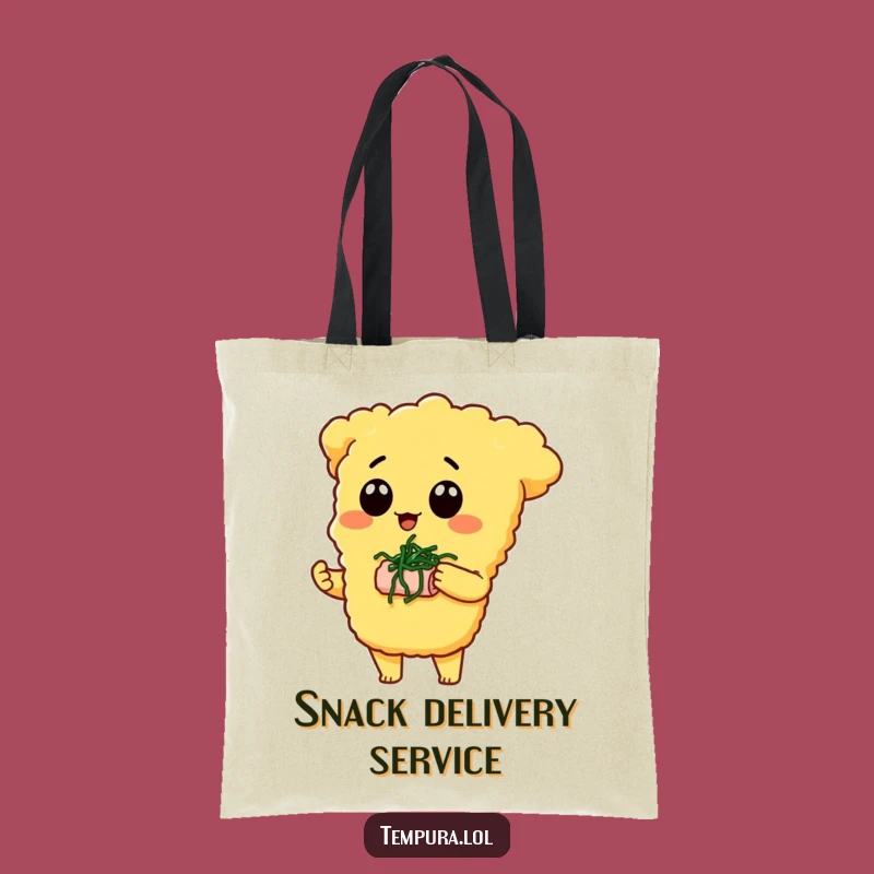 Funny Tempura Snack Tote Bag: Seaweed Sharing, Humorous Accessory, Gift