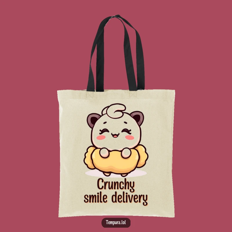 Funny Wink Tempura Tote Bag: Carry Your Foodie Charm